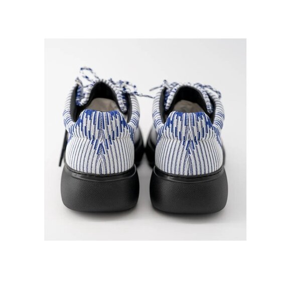 Burberry Creeper Check Pattern Woven Lace Up Derby Shoes Mens 9 US / 42 Euro NIB main image 6